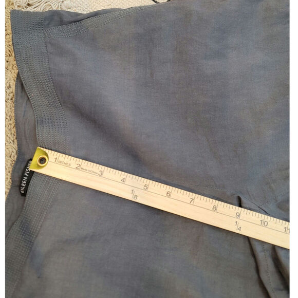 EILEEN FISHER LINEN BLEND GRAY STITCH DETAIL TROUSERS, SZ SMALL - Picture 15 of 16